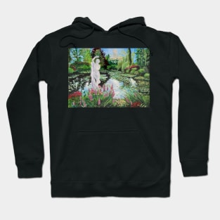 Monet's Garden with a Parisian Bather Hoodie